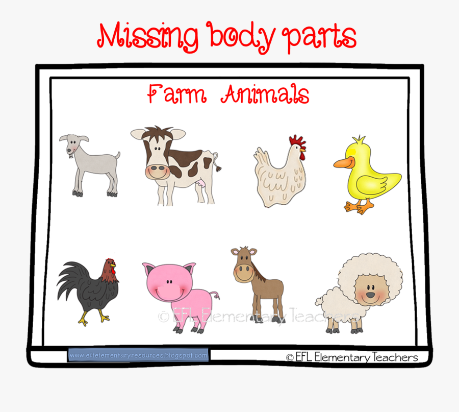 Farm Animals With Missing Body Parts, Transparent Clipart