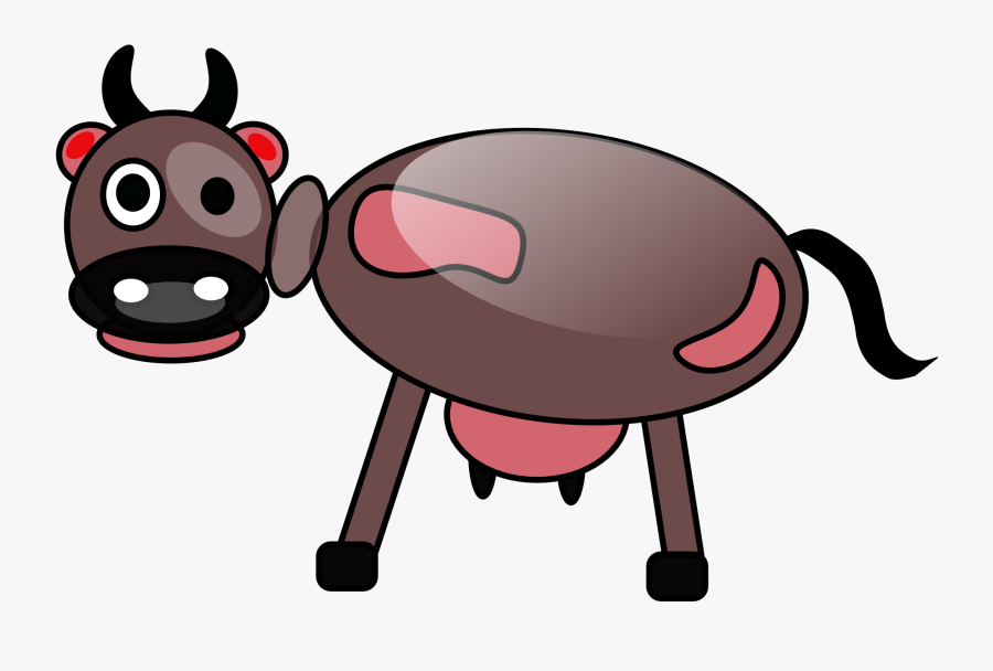 Pink,cartoon,snout - Cattle, Transparent Clipart