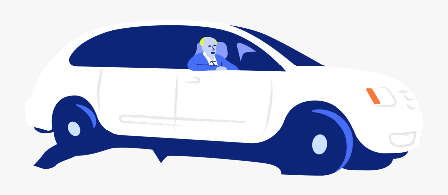 Driving Clipart Commuter - Electric Car, Transparent Clipart