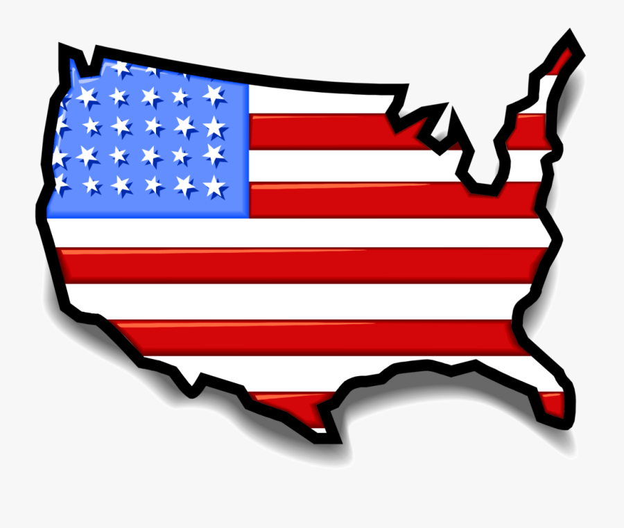 Usa Map Flag - United States Clipart, Transparent Clipart