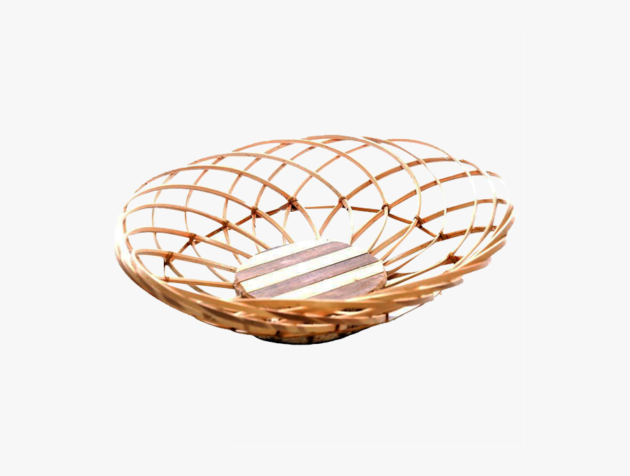 Giskaa Handmade Bamboo Fruit Basket - Circle, Transparent Clipart