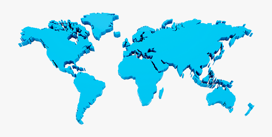 World Map Flat Color, Transparent Clipart
