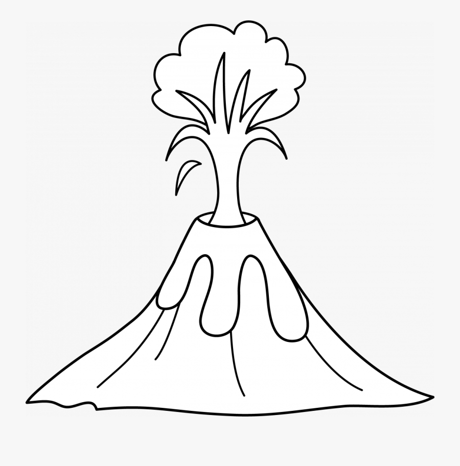 Transparent Eruption Clipart - Dibujo Para Colorear Volcan, Transparent Clipart