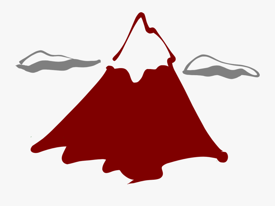 Transparent Volcano Clipart Black And White - Mountain Clip Art, Transparent Clipart
