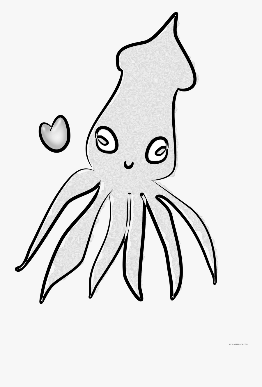 Page Of Clipartblack Com Animal Free Images - Calamari Cartoon, Transparent Clipart