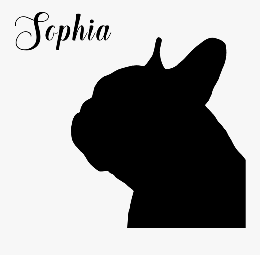 Silhouette At Getdrawings Com - French Bulldog Silhouette Head, Transparent Clipart