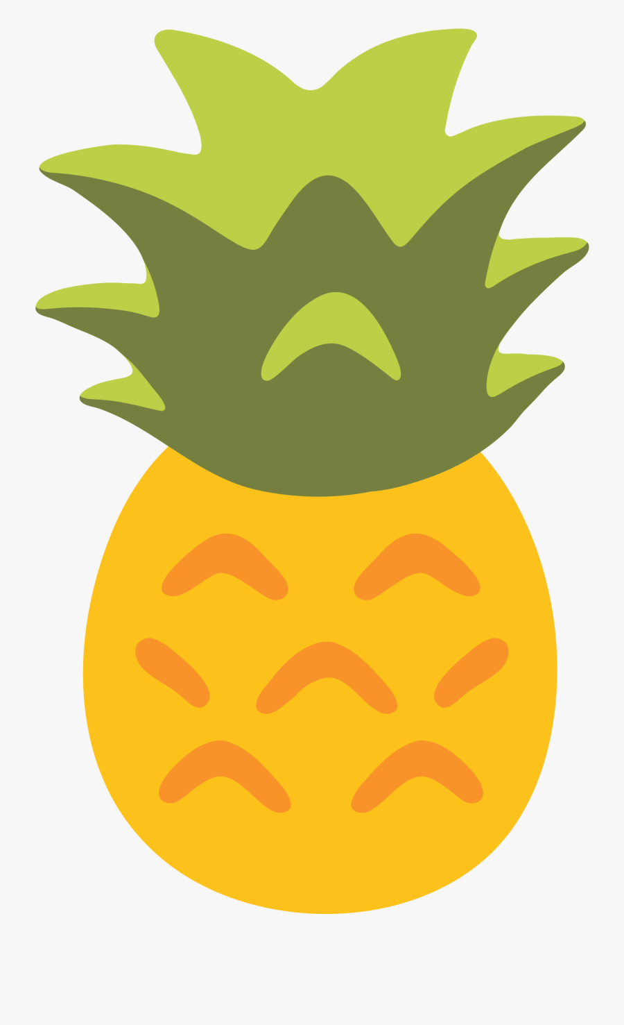 Emoji Clipart Fruit - Cute Pineapple Clipart Transparent Background, Transparent Clipart