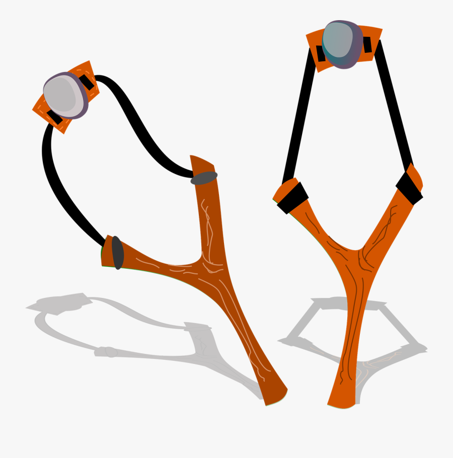 Tennis Racket,orange,line - Slingshot Clipart, Transparent Clipart