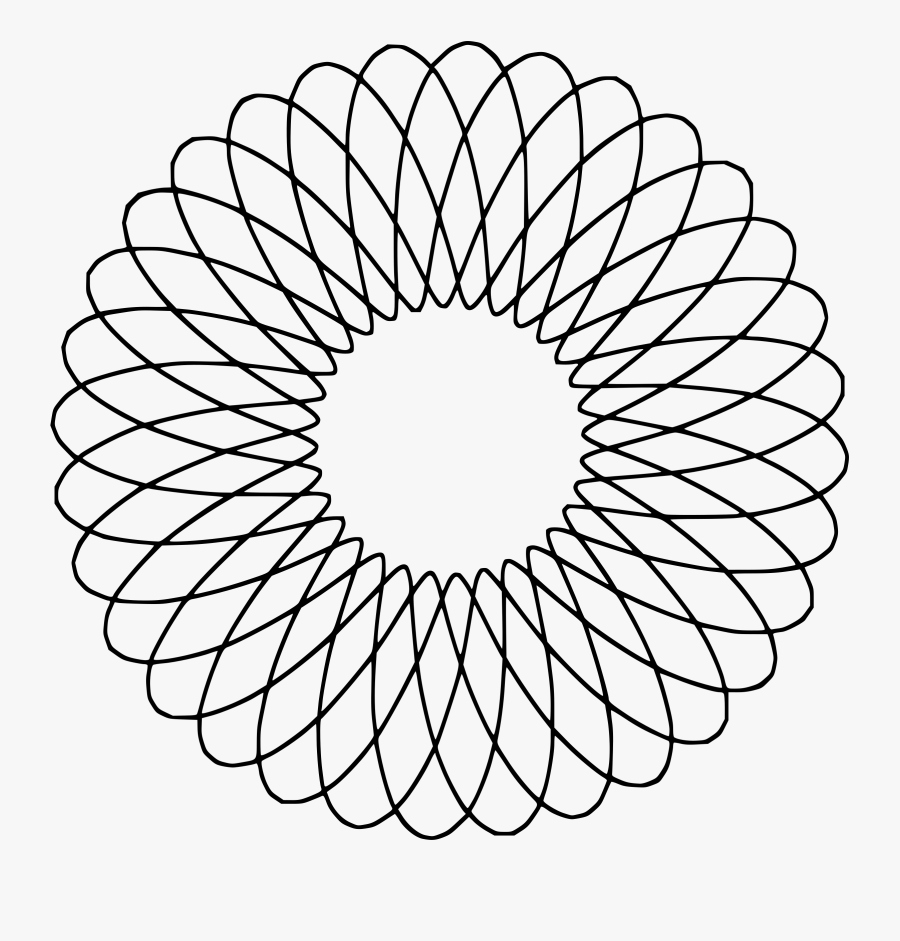 Clipart Not Big Image - Spirograph Black And White, Transparent Clipart