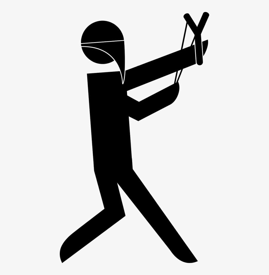 Slingshot, Riot, Activist, Disobedience, Revolution - Sling Shot Silhouette Png, Transparent Clipart