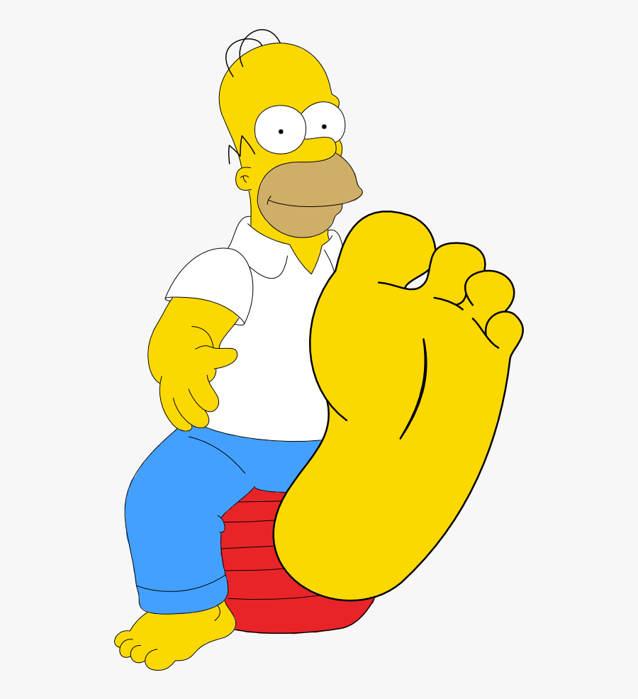 Homer Simpson Shows His Foot By Skippy1989-da3rg0v - Homer Simpson Feet, Transparent Clipart
