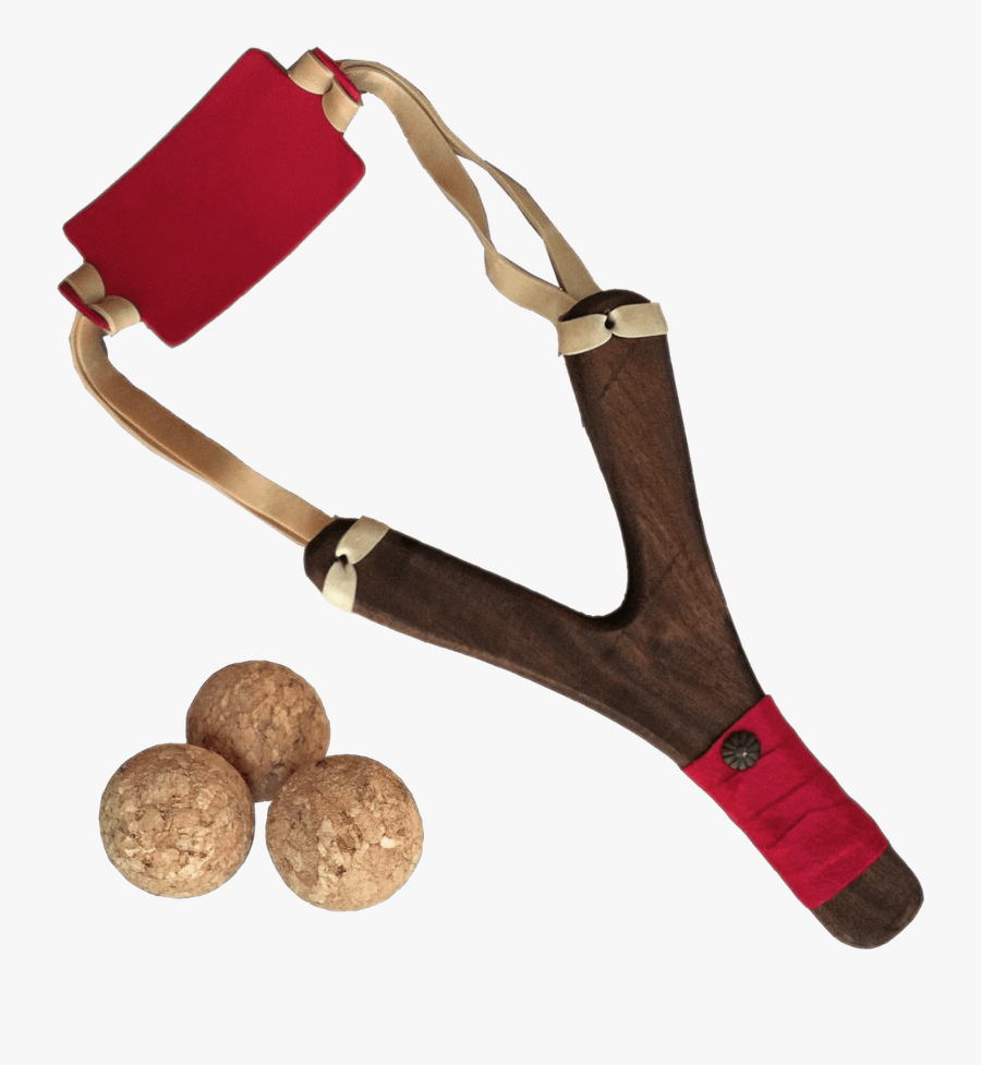Slingshot With Small Cork Balls - Medieval Slingshot, Transparent Clipart