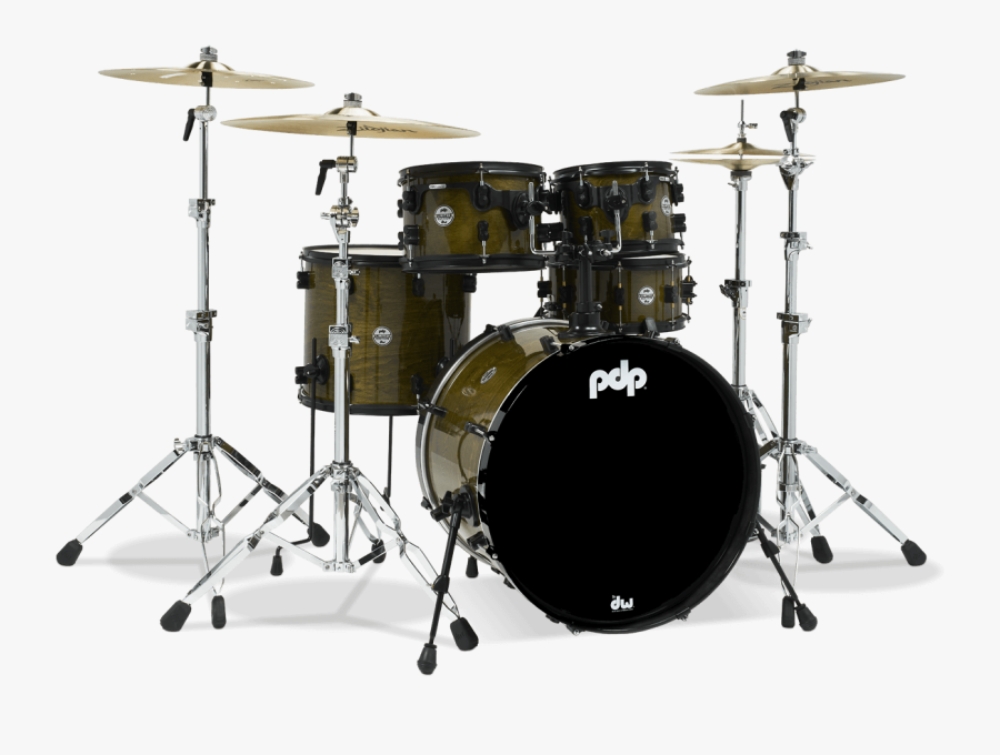 Olive Stain Lacquer With Black Hardware Dw Drums - Pdp Drums Olive, Transparent Clipart