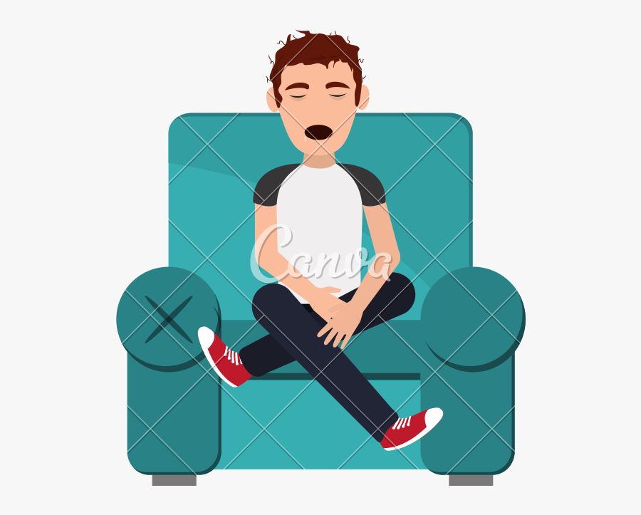 Transparent Person Sitting Down Clipart - Persona Sofa, Transparent Clipart