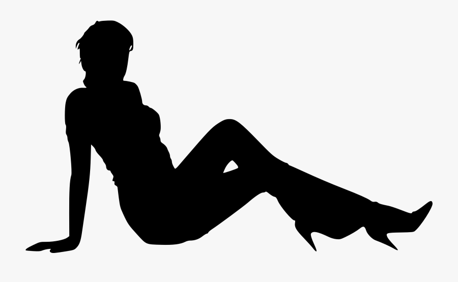 Free Download - Woman Sitting Silhouette Png, Transparent Clipart
