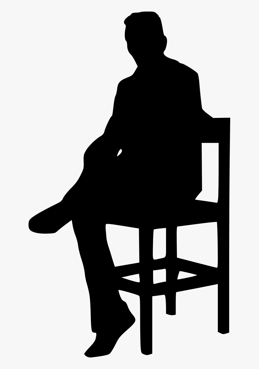 15 Sitting In Chair Silhouette - Silhouette Sitting On Chair, Transparent Clipart