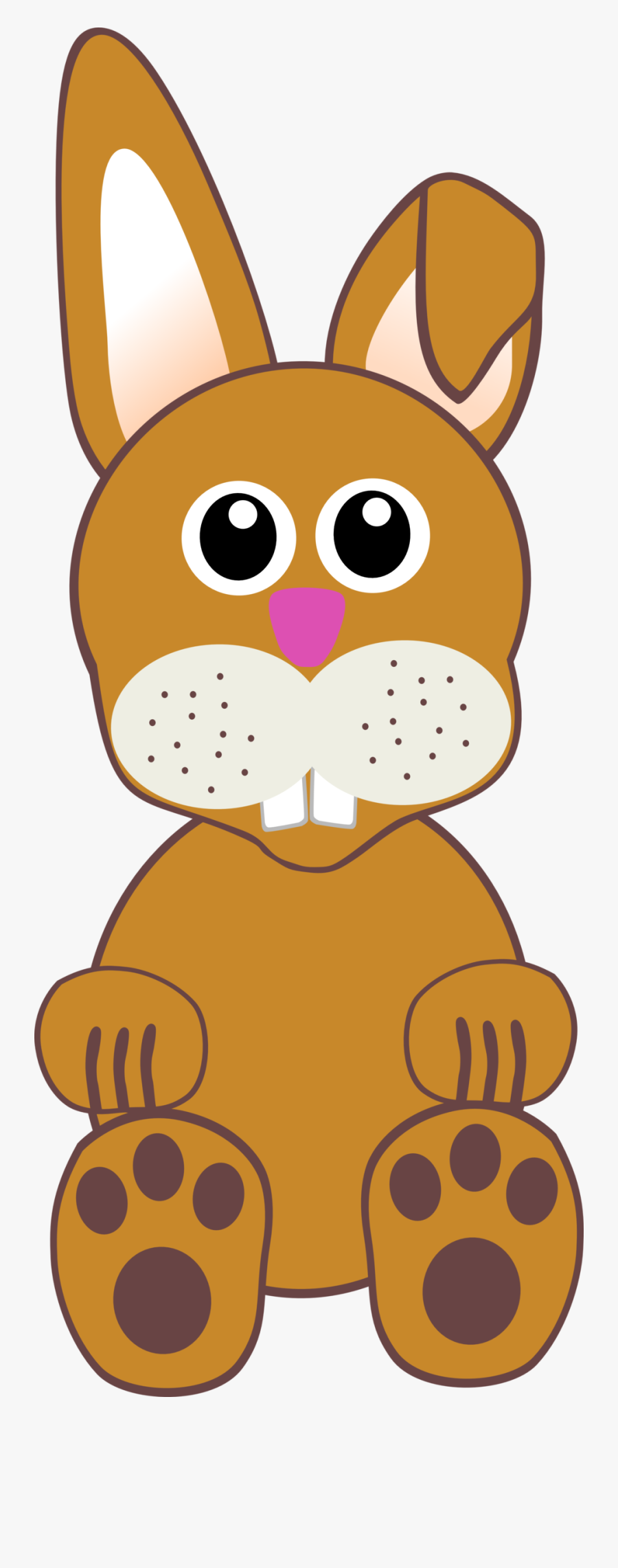 Transparent Sitting Clipart - Baby Rabbit Face Cartoon, Transparent Clipart