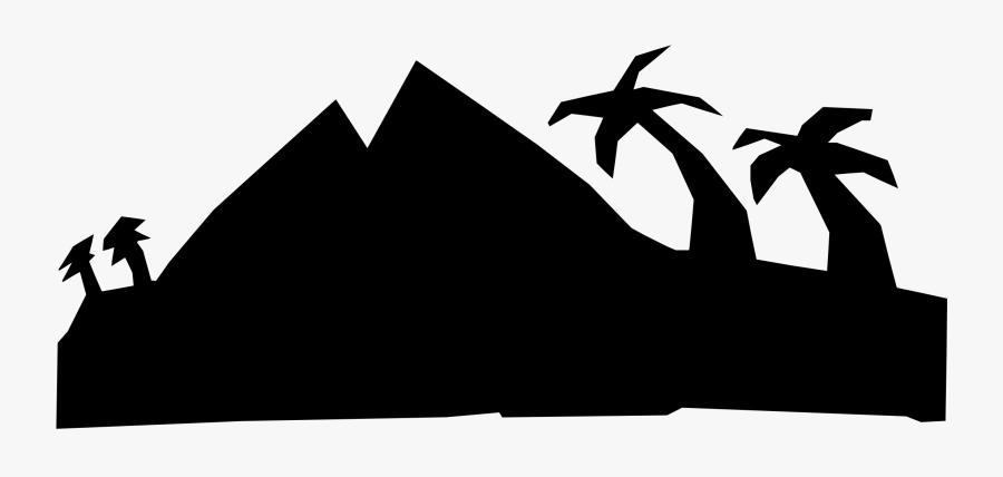 Photography - Mountain Png Black & White Clip Art, Transparent Clipart
