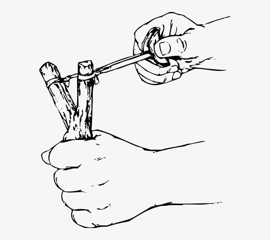 Slingshot, Shot, Weapon, Catapult, Toy, Rubber, Game - Slingshot Clipart, Transparent Clipart