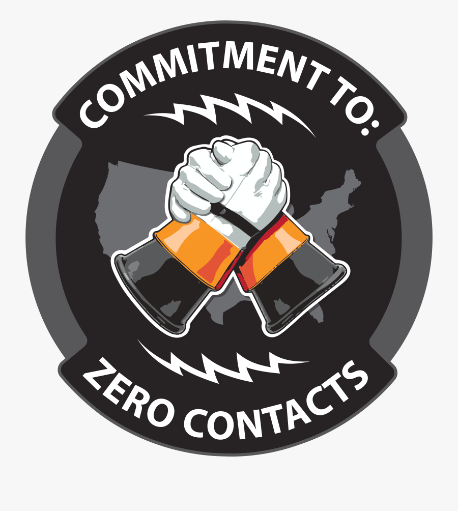 Download Logo W Gloved Hand Commitment To Zero-, Transparent Clipart