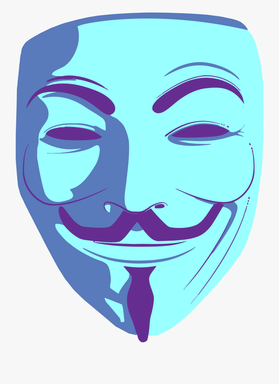 Face,facial Hair,fictional Character - Anonymous Mask Transparent Background, Transparent Clipart