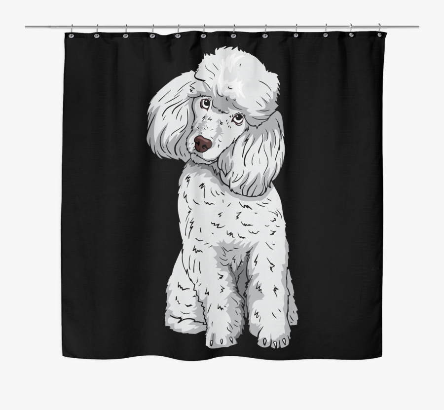 Poodle Shower Curtains Funny Gift For Cute Dog Lovers - Dog, Transparent Clipart