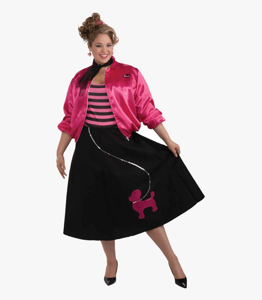 1950s Poodle Skirt Clothing Sizes Costume - Plus Size 50s Costumes, Transparent Clipart