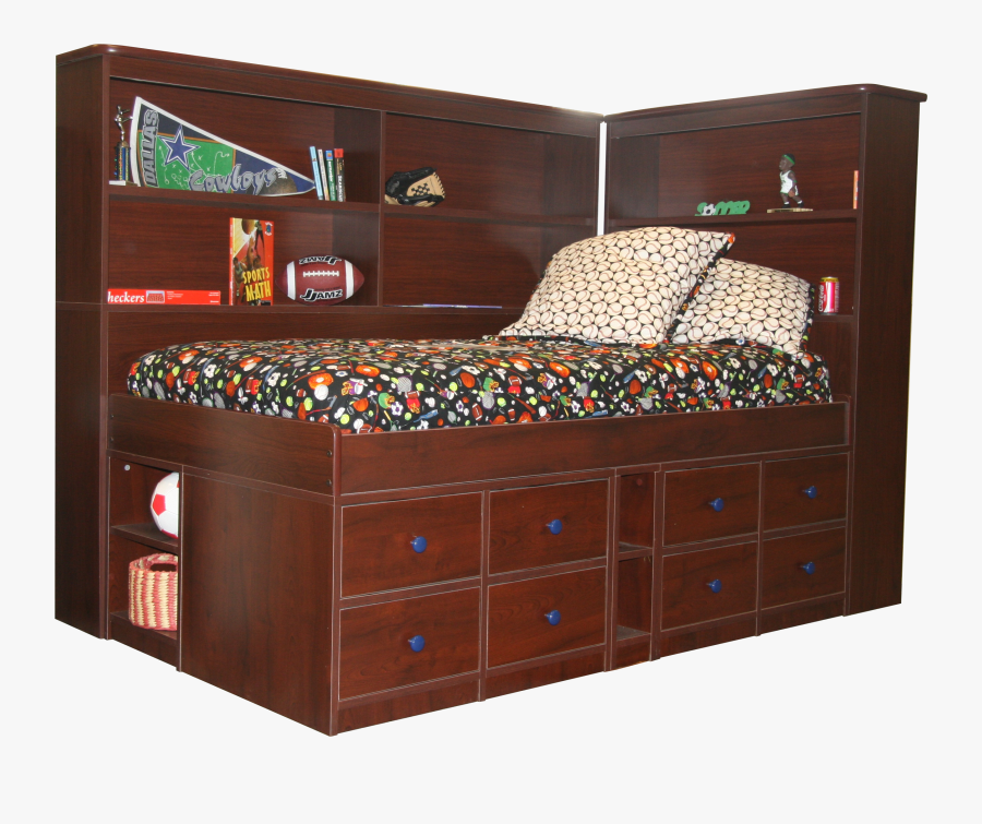 Bookshelf Captains Bed Twin, Transparent Clipart