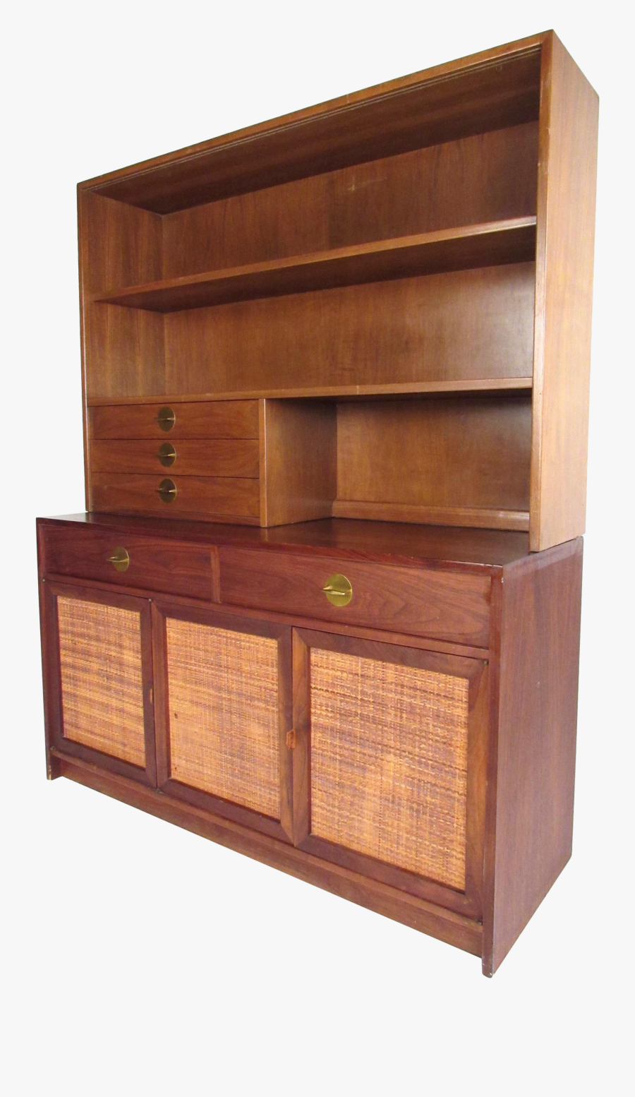 Clip Art Mid Century Cane Front - Hutch, Transparent Clipart