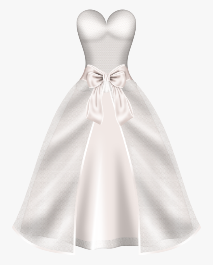 White Flower Girl Gown, Transparent Clipart