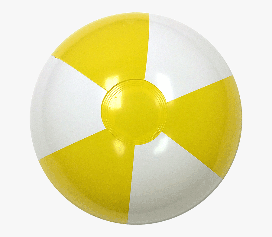 Pics Of Beach Balls - Yellow And White Beach Ball, Transparent Clipart