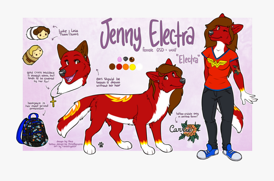 Jenny Electra Is Totally Not The "big Bad Wolf - Cartoon, Transparent Clipart