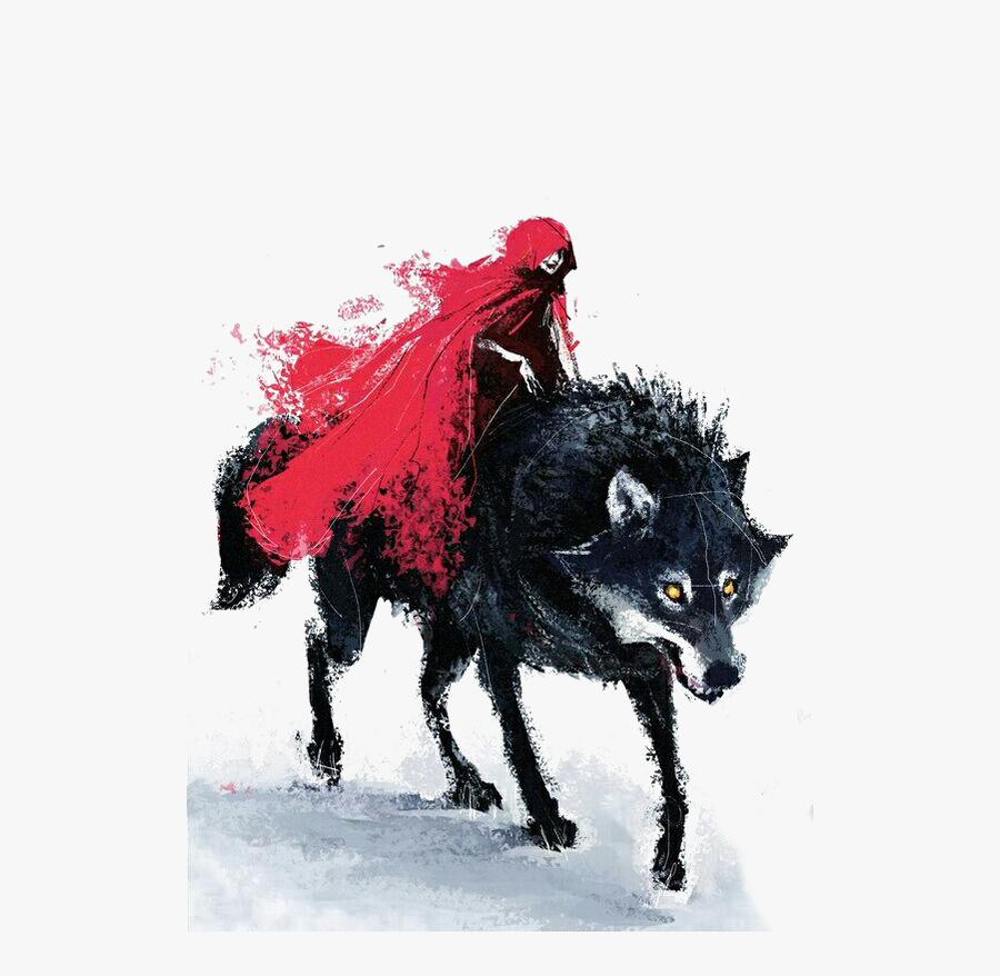 Big Bad Wolf Little Red Riding Hood Gray Wolf Drawing - Wolf Red Riding Hood, Transparent Clipart