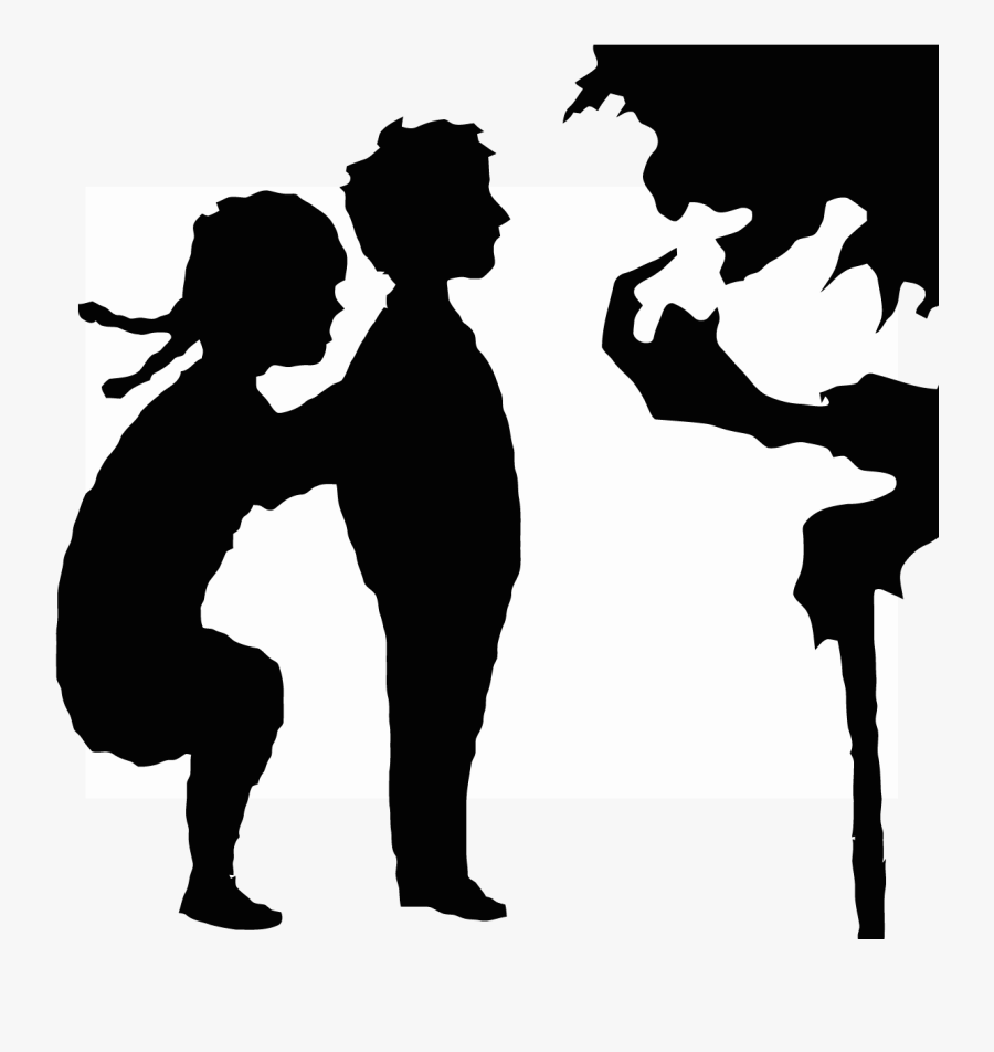 Hansel And Gretel Grimms - Brother And Sister Silhouette Png, Transparent Clipart