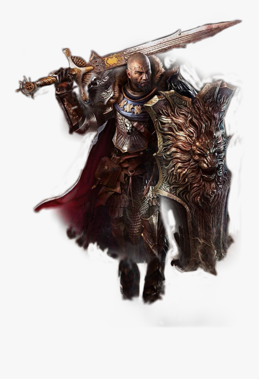 #warrior #knight #fighter #sword #shield #dragonslayer - Sword And Shield Fighter, Transparent Clipart