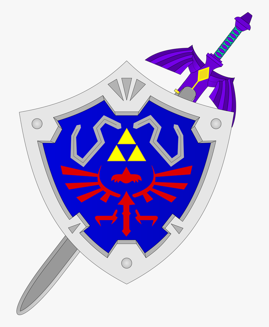 Cold-weapon - Master Sword And Hylian Shield Png, Transparent Clipart