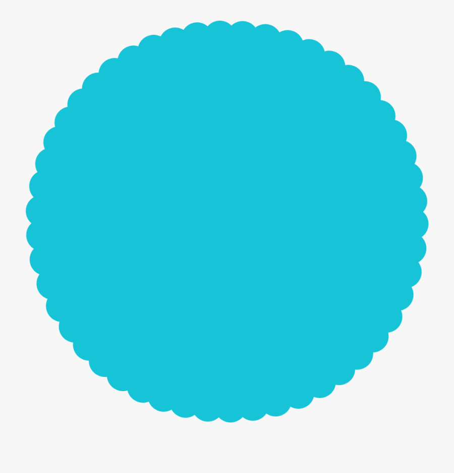 Scallop Circle Template, Png - Blue Circle Png, Transparent Clipart