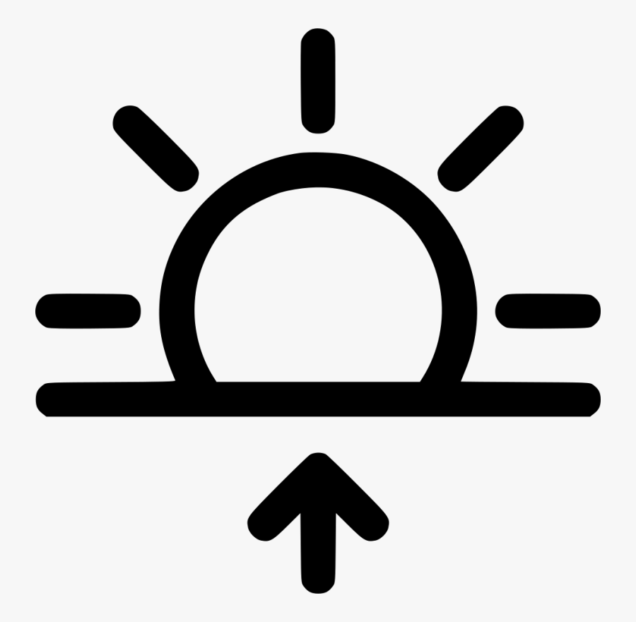 Sunrise Clip Art Black And White - Outline Of A Sunset, Transparent Clipart