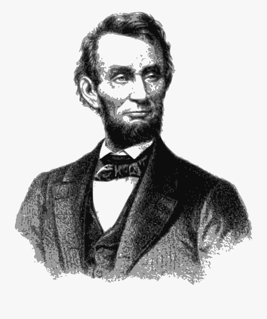 Clipart - Abraham Lincoln White Background, Transparent Clipart