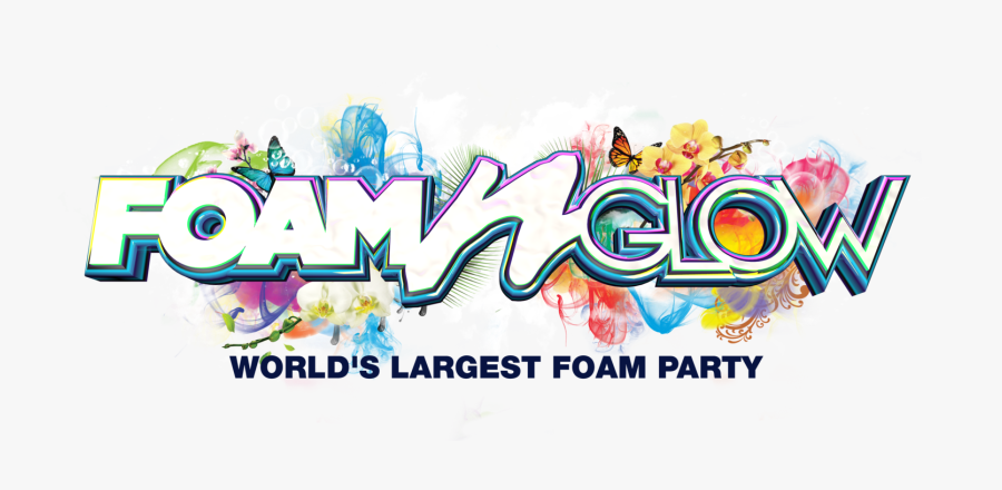 Glow Clipart Neon Party - Foam N Glow Logo, Transparent Clipart