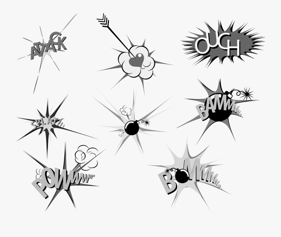 Ouch Bam Attack Free Picture - Scalable Vector Graphics, Transparent Clipart