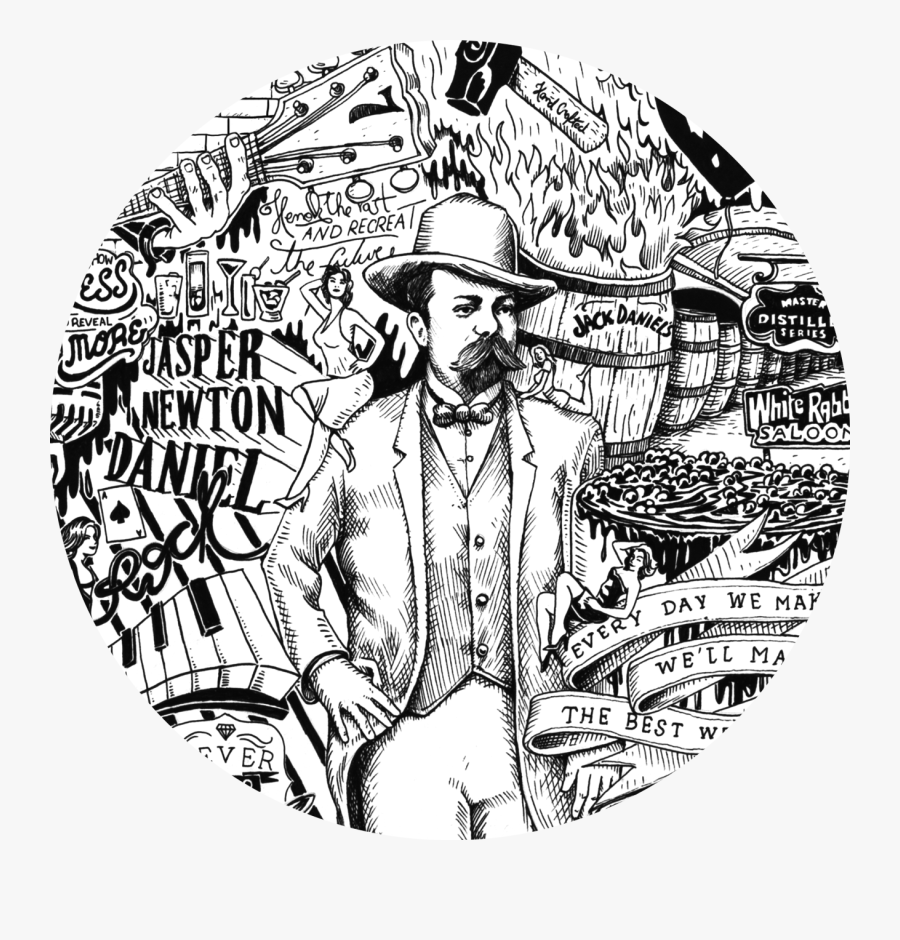 Transparent Jack Daniels Bottle Clipart - Sketch Of Jack Daniels, Transparent Clipart