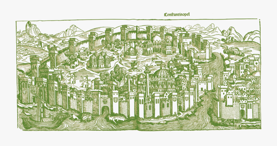 Grass Family,tree,urban Design - Constantinople In The 15th Century, Transparent Clipart