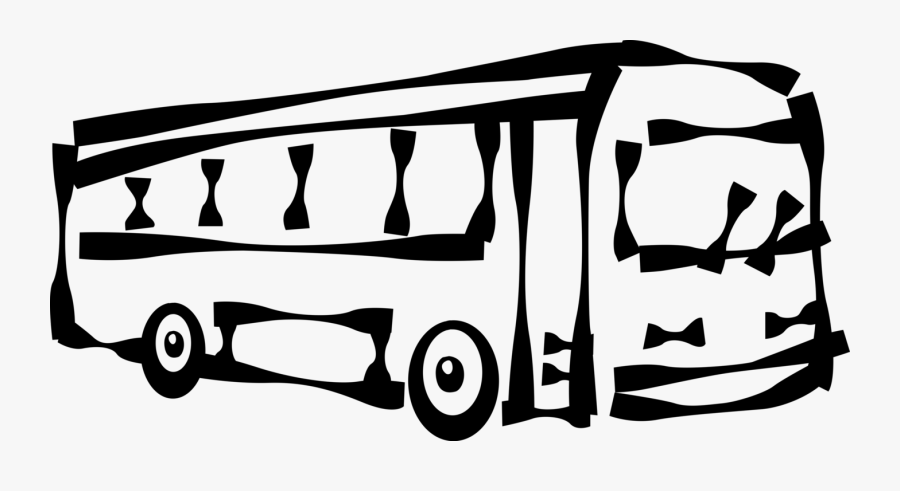 Vector Illustration Of Public Urban Transportation - Buss, Transparent Clipart