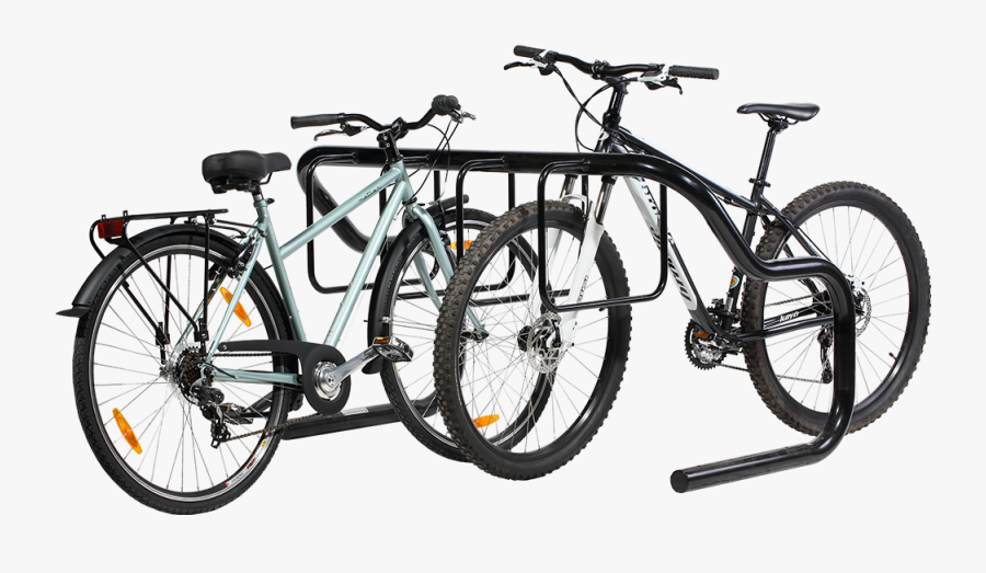 Urban Rack Hanger Rack With Bike - Hybrid Bicycle, Transparent Clipart