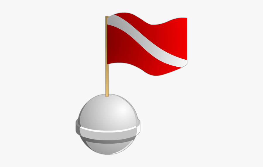 Diving Buoy - White Buoy With Red Horizontal Band, Transparent Clipart