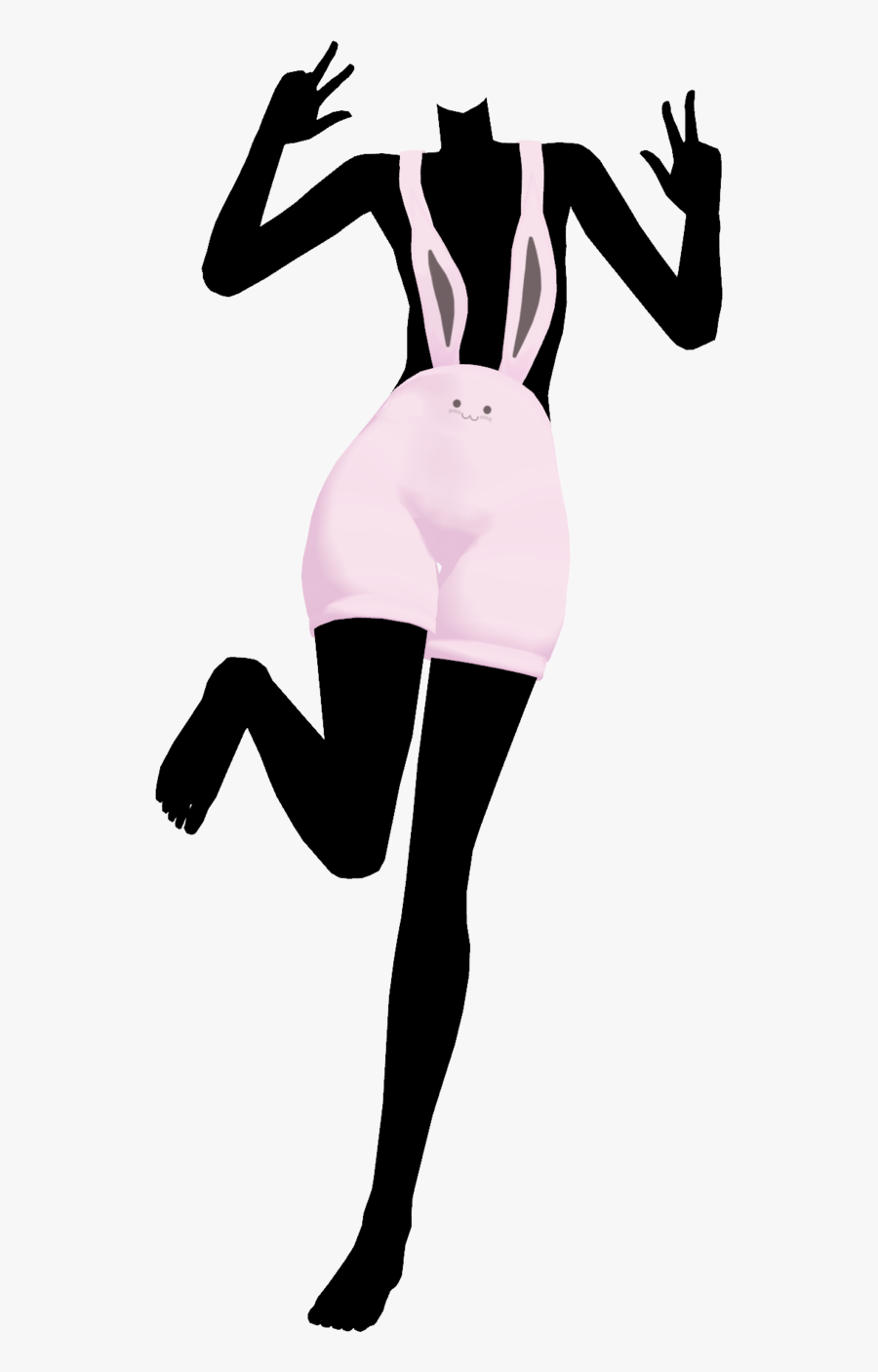 To Alice Bunny Suspender - Mmd Shorts And Suspenders, Transparent Clipart