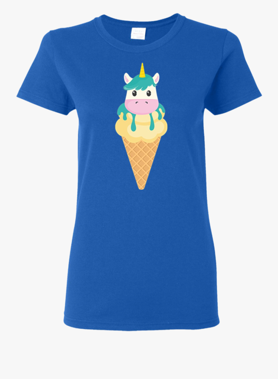 Unicorn Ice Cream Cone T-shirt For Ice Cream Lovers - T-shirt, Transparent Clipart
