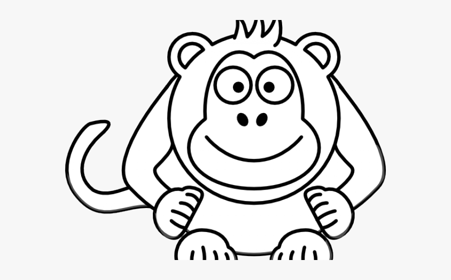 Black And White Simple Cartoon, Transparent Clipart