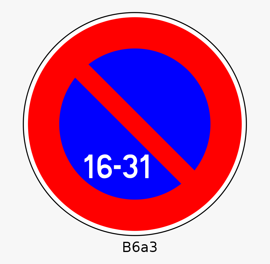 B6a3 - Os Varios Sinais De Proibido Estacionar, Transparent Clipart